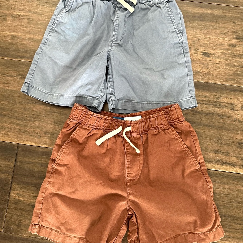 Old Navy Kids Dock Shorts Set | color: brown + blue | Size: L (10-12)
